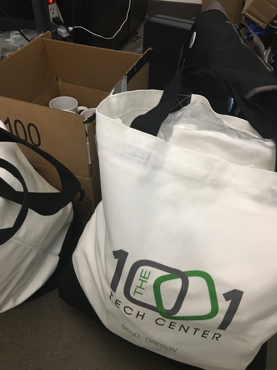 The schwag is coming! T-minus three hours to the ⁦<a href="/bendtech/">BendTECH Coworking</a>⁩ startup resource fair. Free stuff! Fun people! 4 to 7 at the 1001 Tech Center.