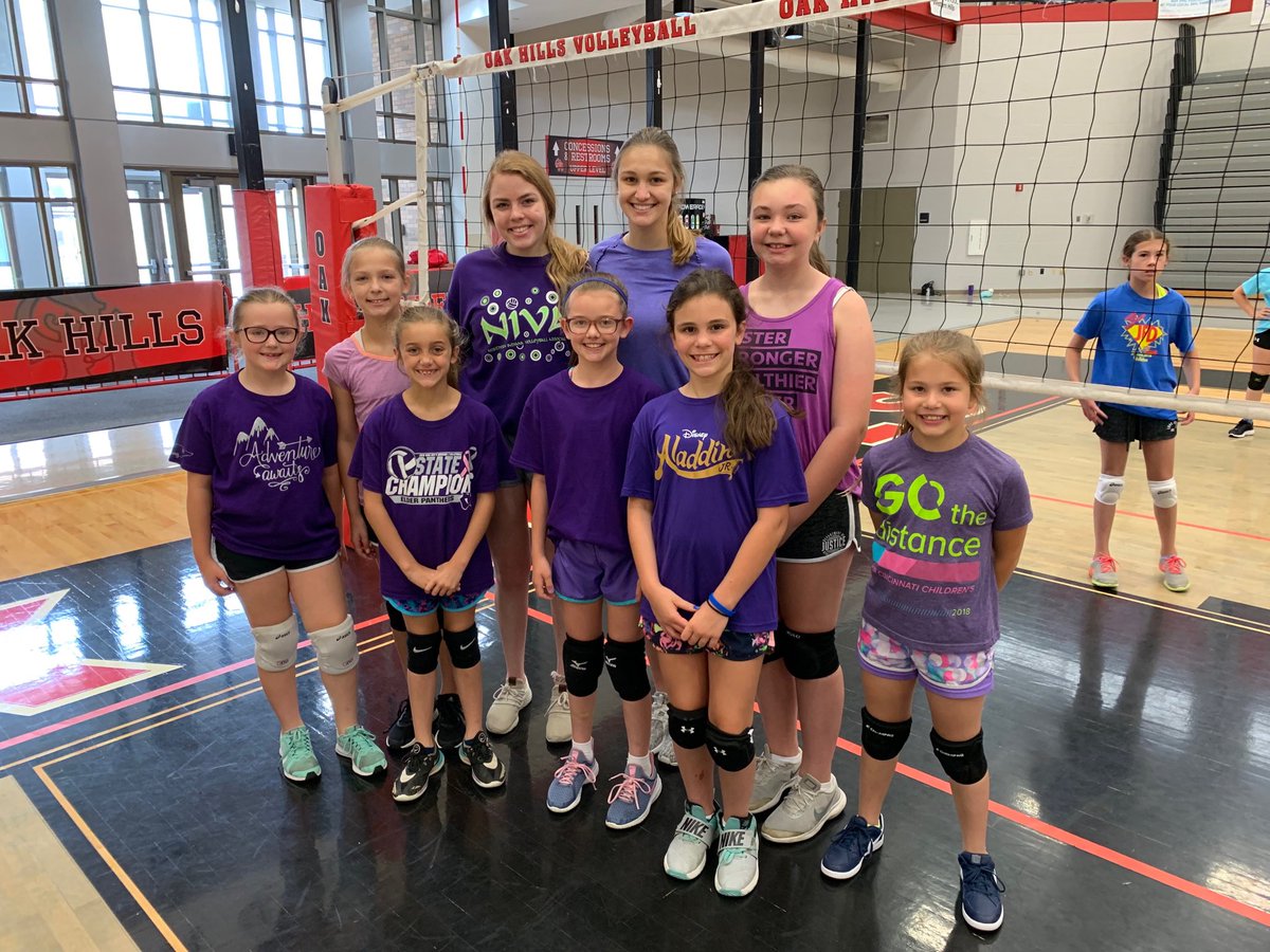 OakHillsGirlsVB's tweet photo. Final day of volleyball camp...morning session. #purplenarwals #bluebulldogs #tiedyetigers #redcheetahs https://t.co/loSgXVA5ZY