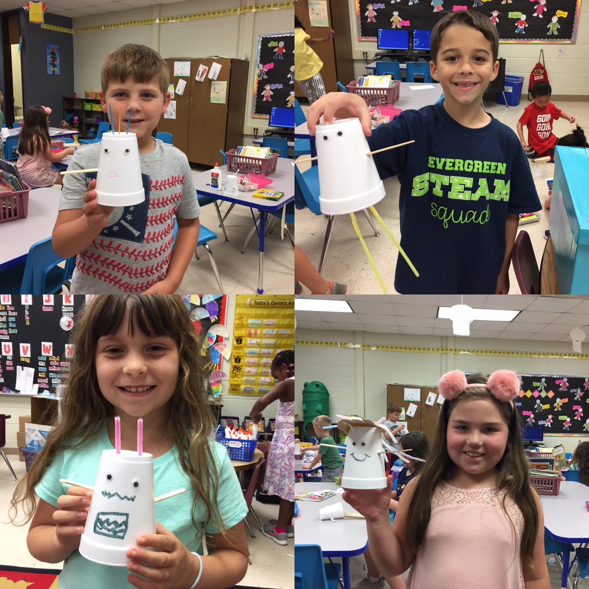 It’s been a busy day in Room 107!!  We read The Bot that Scott Built and then designed and built our own robots. @EESMaher #oneCCPS