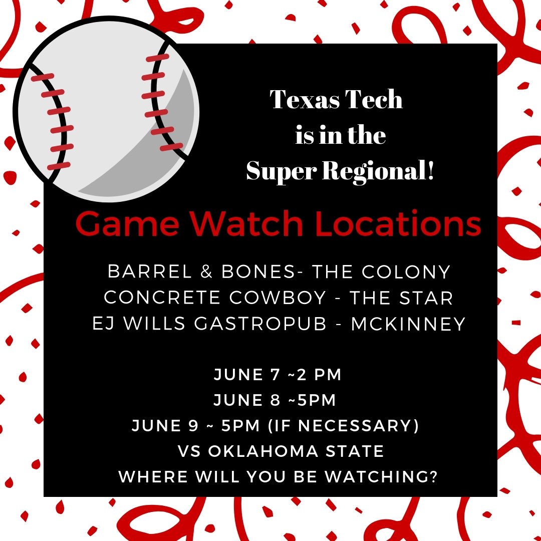 Come cheer on the Red Raiders on their road to Omaha! #WRECKOSU #collinttu