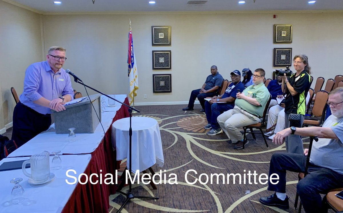 Social Media Committee meeting - providing assistance & guidance to our Chapters in developing their own social media accounts. “If you’re not on Social Media - you don’t exist” #InformationIsPower #VACon19