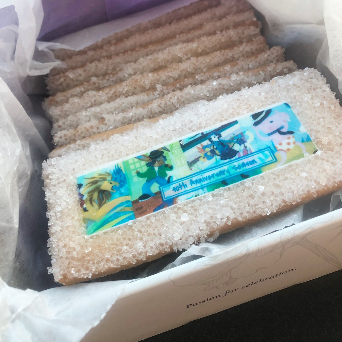 Branded <a href="/I_Stage/">Imagination Stage</a> cookies! The #istage40 season artwork looks so sweet. From <a href="/RidgewellsDC/">Ridgewells Catering</a> #onbrand #socute 🍪❤️🍪