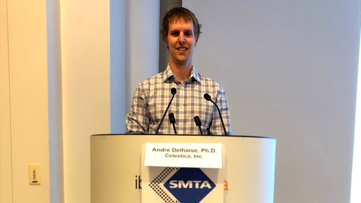 Celestica_Inc's tweet image. How does bismuth influence the formation of tin whiskers in Pb-free solder alloys after ambient temperature, high humidity storage? Celestica’s André Delhaise shared his insight @SMTA 2019 ICEET. #electronics #engineering #ruggedization