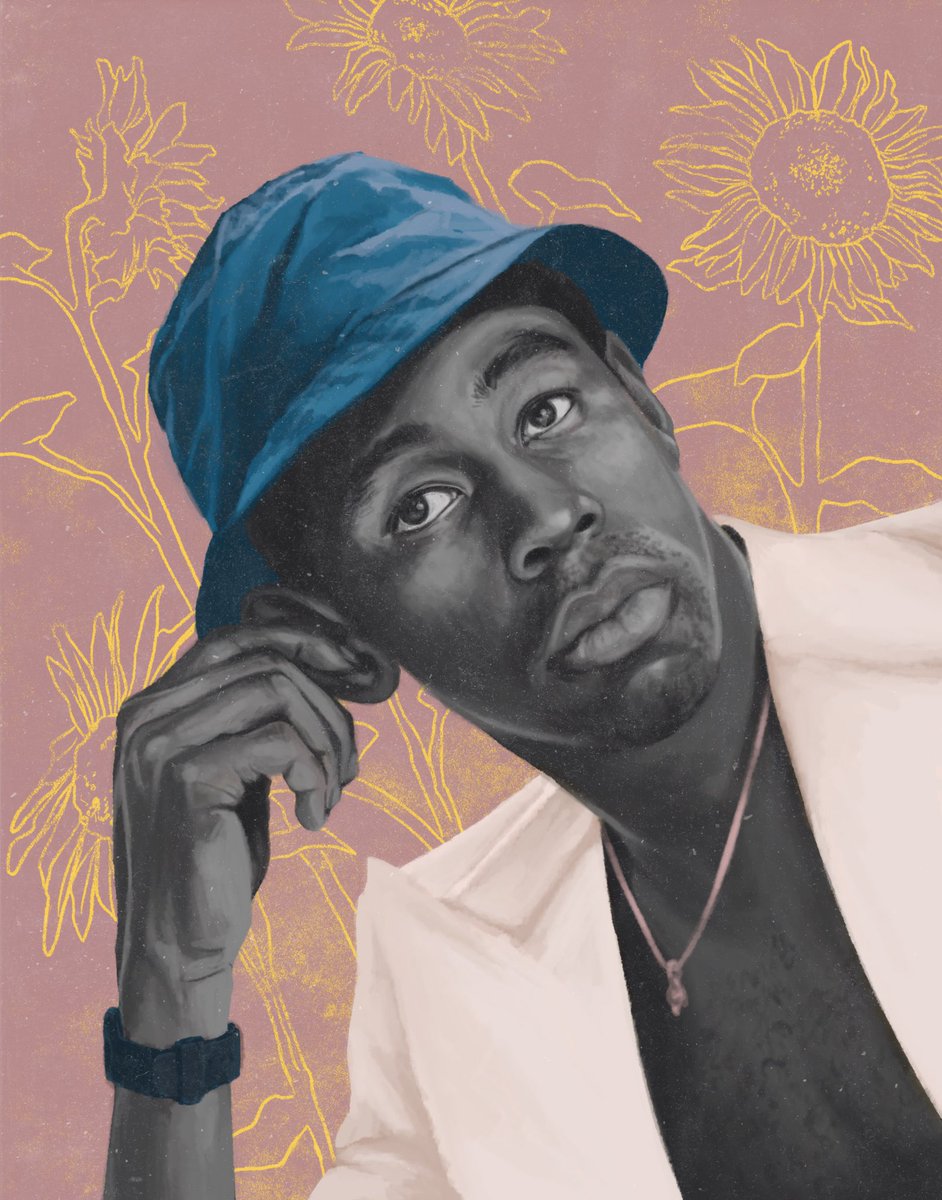 meagmark's tweet photo. I never officially posted my @tylerthecreator portrait on here. Congrats on IGOR — it’s fantastic! I’ve had what’s good on repeat for weeks now https://t.co/1HdrbCIZGL