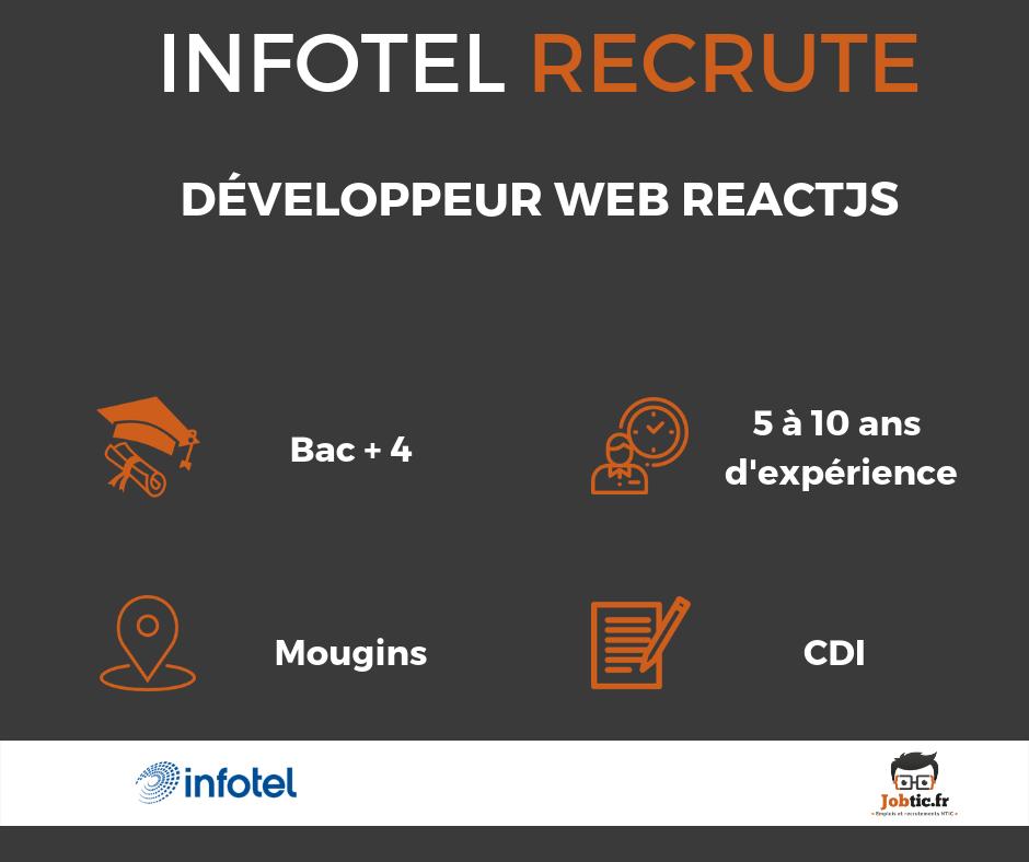 jobtic's tweet photo. L'entreprise @Infotel_ recherche un Développeur Web React JS (H/F) pour un CDI à Mougins ! 😀
https://t.co/AavZpowBon

Pour consulter les autres offres c'est ici 👉 https://t.co/doW5We2qOn

#cdi #recrute #it #Mougins #job #Développeur #ReactJs https://t.co/Q7RshplouS