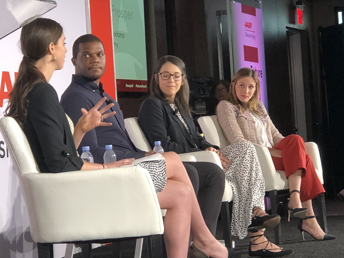 Meet inspiring young leaders working toward a diverse workforce at <a href="/AARPIntl/">AARP International</a> #futureofwork <a href="/Porter_Braswell/">Porter Braswell</a> <a href="/leullman/">Lindsay Ullman</a> <a href="/PurposeGen/">Purpose Generation</a> Samantha Bruck! Thank you! Amazing talent and speaks to importance of cognitive diversity in workplace. #diversity #equity