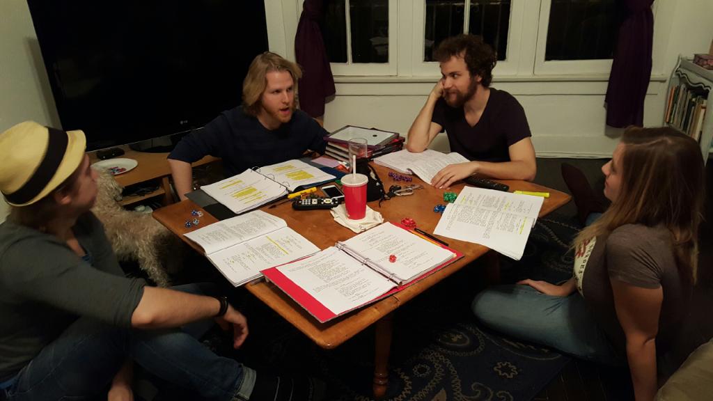 ProDMThea's tweet photo. #TBT to rehearsals for Season 1

Look at us babies. Look at Kate's hair. Look at Heather's hair. Look at my hair. 

Cody's hair is perfect.

#XPWebSeries https://t.co/ljFar426l6