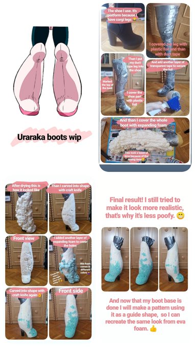 2 pic. Here is the tutorial for my Uraraka boots! I hope you find it helpful😊👍 https://t.co/UNZDSlXA