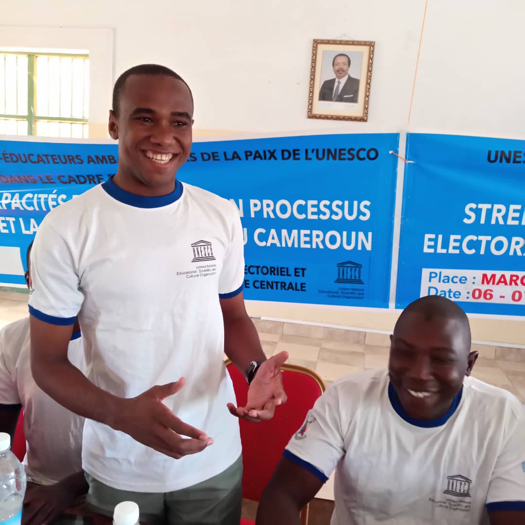 loyocameroon's tweet photo. The Regional Coordinator of our Far North bureau @BangaIndira is currently restituting a workshop in Maroua on "Strengthening Capacities in Support of Peaceful Electoral Processes and Social Cohesion in Cameroon".
Read More:
https://t.co/ENdJ8rcoaX
@unoy_peace @UKinCameroon @USIP https://t.co/JvztXjWXd2