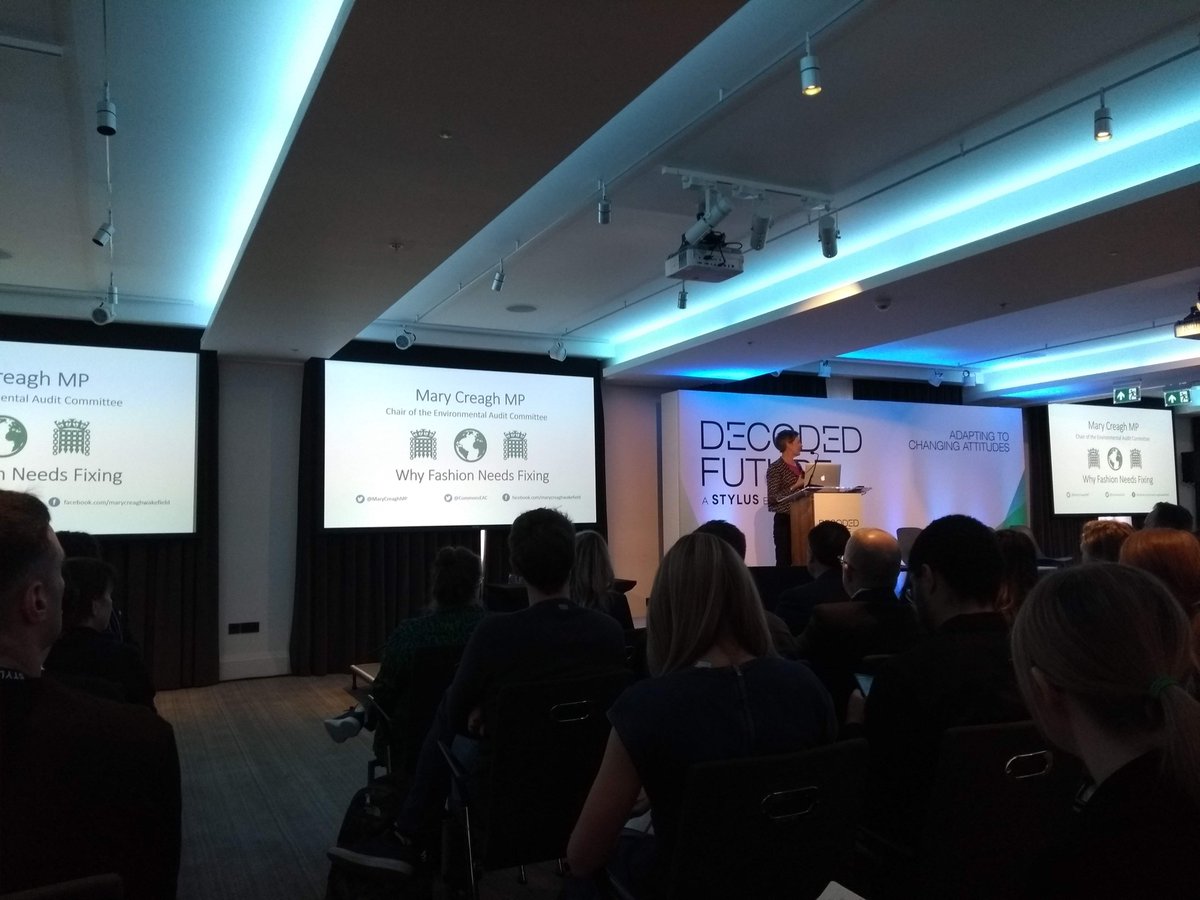 MaryCreagh_'s tweet photo. Great to speak about #FixingFashion at the opening of the #DecodedFuture event this morning. 

Always inspiring to be in a room full of creative and innovative sustainability champions - we can only win this fight by working together! 

Thanks @decodedfuture_ https://t.co/nJgufdVndk