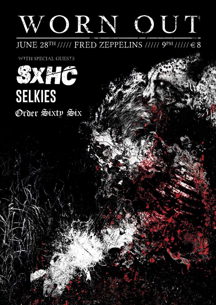 We are headlining Freds on the 28th of June with #SXHC <a href="/SELKIESOFFICIAL/">SLKIS</a> and <a href="/OrderSixtySixHC/">Order Sixty Six</a>. Stall up 💪 #Cork #Ireland #wornout #sexhardcore #livemusic #irishmetal #irishhardcore