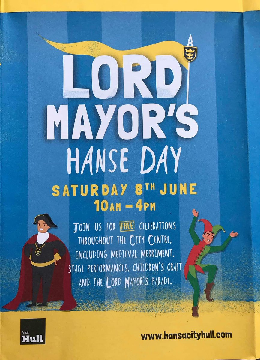 VisitHull's tweet photo. Tomorrow is the Lord Mayor's Hanse Day, a day full of Medieval merriment, crafts, stage performances and characters. 

https://t.co/uIlyJhcKLQ https://t.co/ItCTEaLMtU