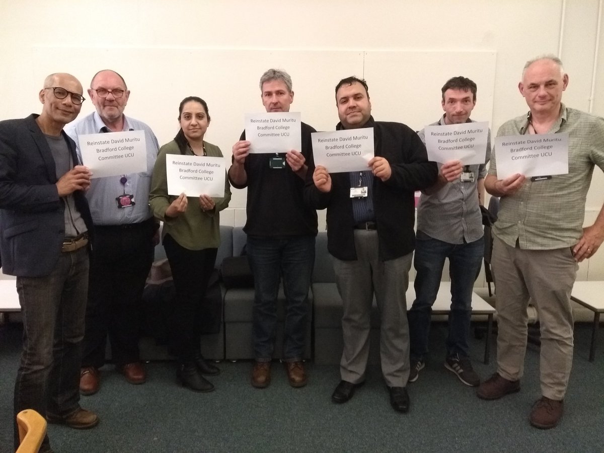 UCUBradfordColl's tweet photo. #ReinstateDaveMuritu #NoVictimisation #Notoracism Solidarity to @sandwellcollege #UCU @ucu https://t.co/nGkUnCvnhg