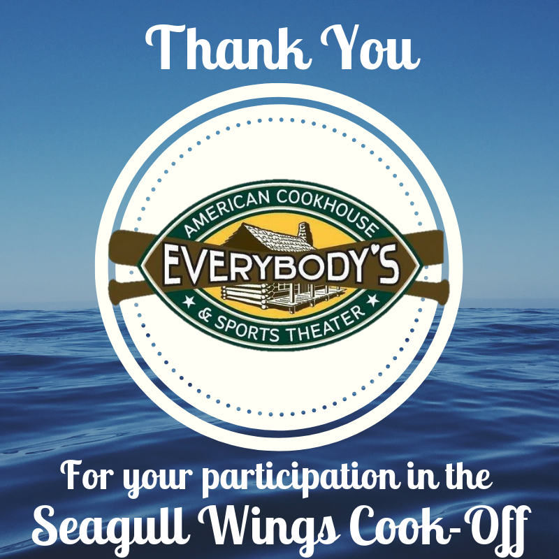 SouthKitsapCOC's tweet photo. Shout out to Everybody's American Cookhouse for their participation in the Seagull wings cook-off! Thank you for your support and for sharing those tasty wings!! https://t.co/5I0WxZHCaa