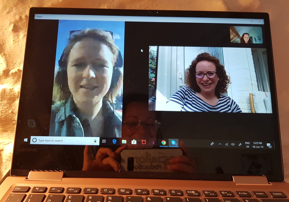 EpsilonProds's tweet photo. New &amp; exciting things afoot &amp; chatting future plans with @JemmaGross @Rachel__Harper @MissmanagedTC I have to add though that the #SkypeQueen, our lovely Jemma makes the long distance meeting a doddle, thanks hon. #DevonLife #NewAdventures #GirlieTeam https://t.co/yOPPHwMgh1