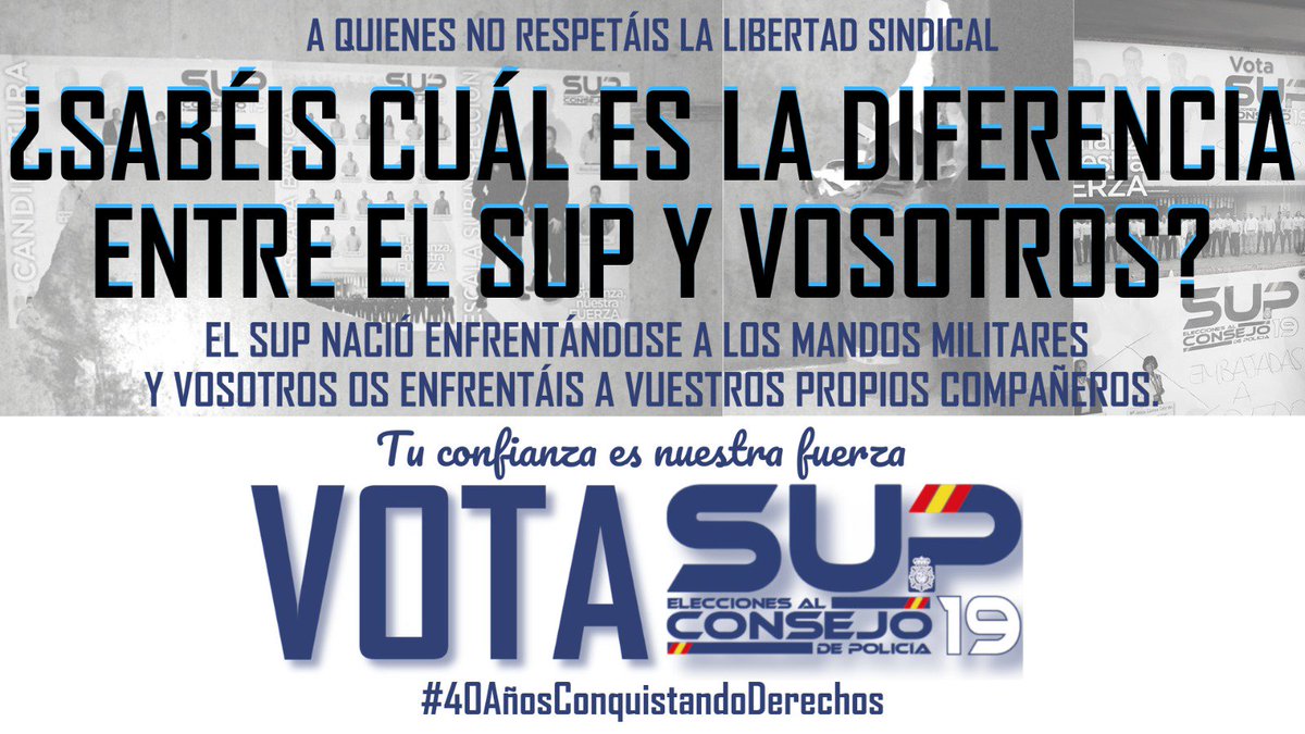 SevillaSup's tweet photo. Si importante es saber a quién se quiere quitar, más importante es saber a quién se va a poner.

El voto ha de ser responsable.

Sindicalistas de internet hay muchos, pero de los que pisan el ruedo pocos.

#40AñosConquistandoDerechos 
#VotaSUP https://t.co/JLTdHBOPOT