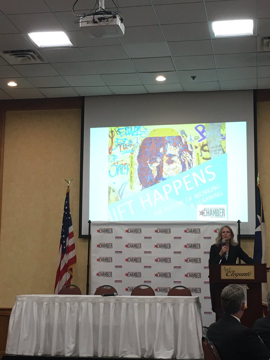 exxonmobilbmt's tweet image. Today’s keynote speaker and panel moderator is @JamaiIE , CEO of Innovate and Educate. She’s speaking on the future of working and learning. #StateoftheWorkforce @BMTChamber