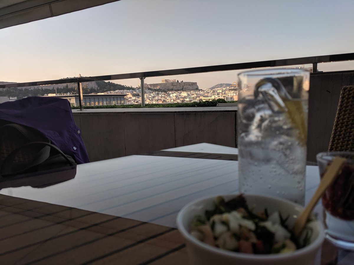 Parthenon, gin &amp; tonic, &amp; evening snacks... All reasons to love the <a href="/InterConHotels/">InterContinental by IHG</a> in #Athens! Thank you, Executive Club staff, you're the best.