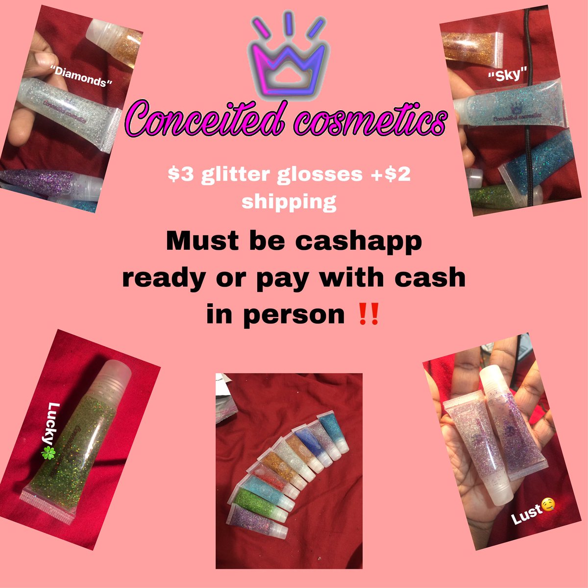 taedabarbie1's tweet photo. GLITTER GLOSSES !! $3 https://t.co/OsJbV143gq