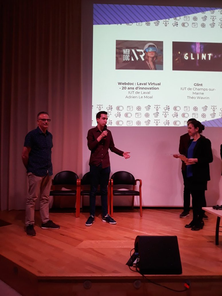 DUT_MMi's tweet photo. Le grand gagnant est Adrien Le Moal de MMI Laval en catégorie multimédia, la catégorie reine du festival MMI!
RDV donc à Laval pour le prochain festival MMI en juin 2020 ! https://t.co/yMNNEg1fYt