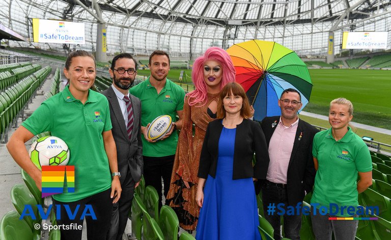 Dublin LGBTQ+ Pride (@dublinpride) on Twitter photo Great day with <a href="/BeLonG_To/">AZ</a> <a href="/Victoria_Secret/">Victoria Secret</a> <a href="/TommyBowe/">Tommy Bowe</a> & <a href="/Katie_McCabe11/">Katie McCabe</a> for the launch of <a href="/AVIVAIRELAND/">AVIVA</a> #SafeToDream campaign and the lighting up of the <a href="/AVIVAStadium/">AVIVA Stadium</a> in the pride colours as official partners of this year's #DublinPride Great day with <a href="/BeLonG_To/">AZ</a> <a href="/Victoria_Secret/">Victoria Secret</a> <a href="/TommyBowe/">Tommy Bowe</a> & <a href="/Katie_McCabe11/">Katie McCabe</a> for the launch of <a href="/AVIVAIRELAND/">AVIVA</a> #SafeToDream campaign and the lighting up of the <a href="/AVIVAStadium/">AVIVA Stadium</a> in the pride colours as official partners of this year's #DublinPride