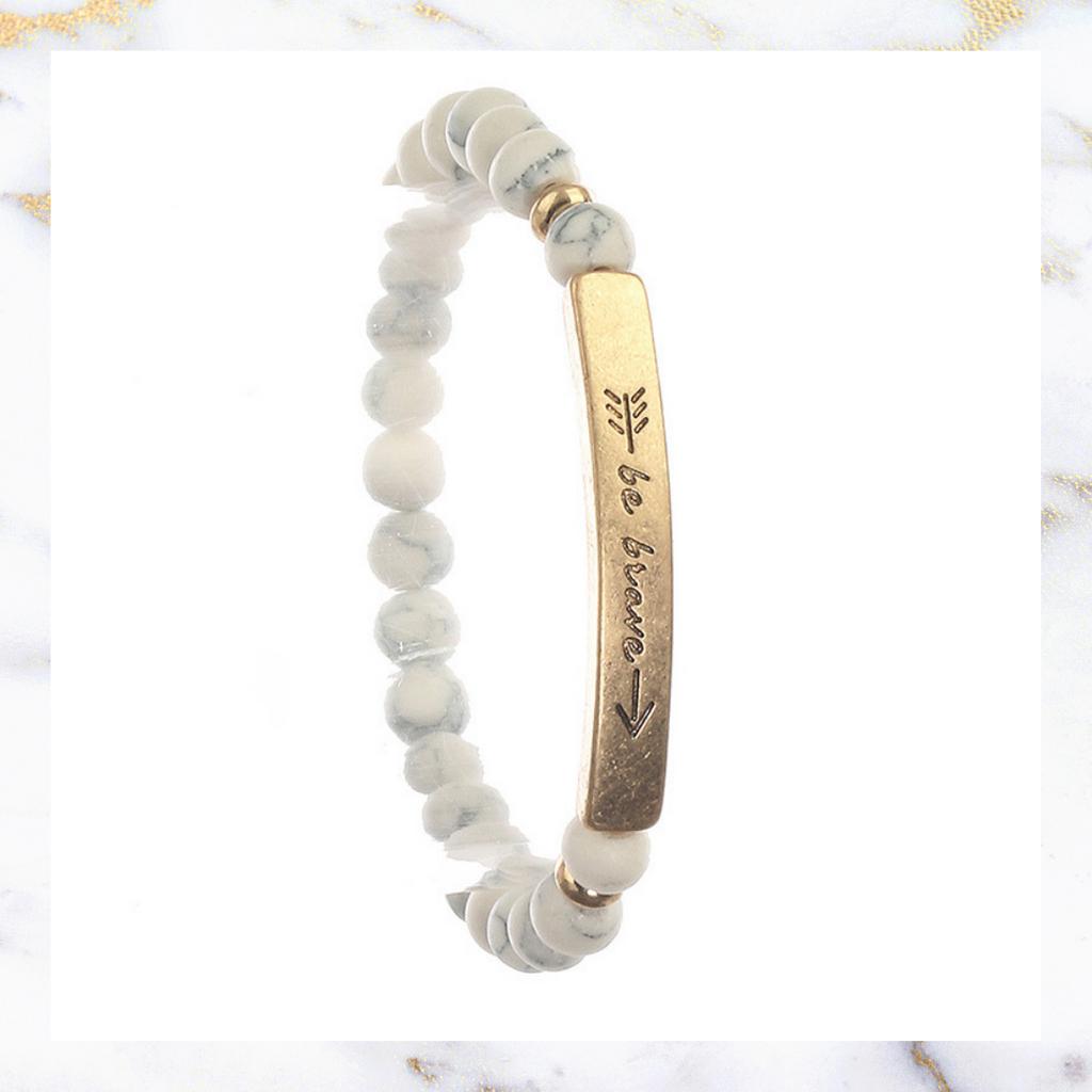 Be brave in the face of fear 💜 Wear this to remind you of your true self! BUY NOW: bit.ly/2K9b7Fx #boholuxejewelry #braceletlovers