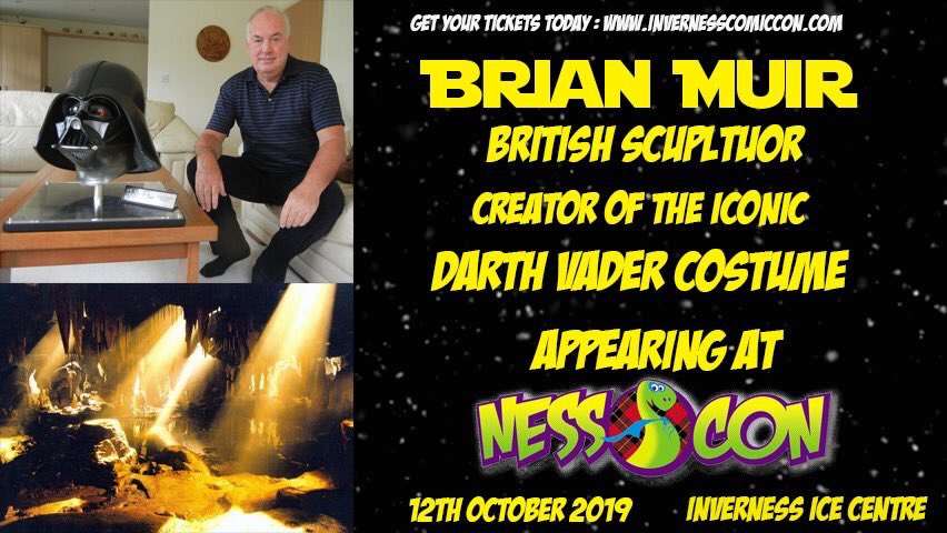 Guest Announcement 

We are thrilled that <a href="/BrianMuir11/">Brian Muir</a> the creator of the Darth Vader helmet and Stormtrooper armour from #StarWars A New Hope will be attending #NessCon. Brian is responsible for creating one of the most iconic characters in film history.

#inverness #highlands
