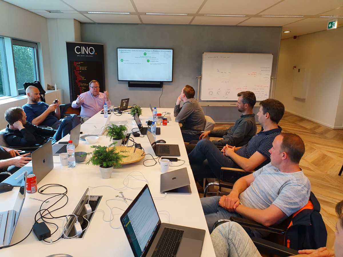 CINQICT's tweet photo. Ons DevOps team is vanavond op kantoor voor een demo van @Storage_OS - mooie oplossing voor moderne storage toepassingen in een DevOps omgeving!
#DevOps #storageos #demo https://t.co/ZuMQDpoLbq