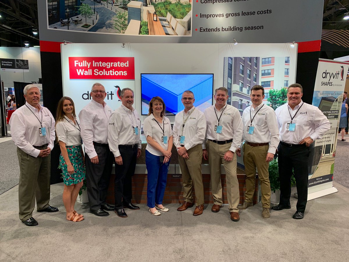 DryvitSystems's tweet image. We’re ready for you, #A19CON! 
Have questions about our fully integrated wall solutions? Catch our smiling faces at booth 7107.
