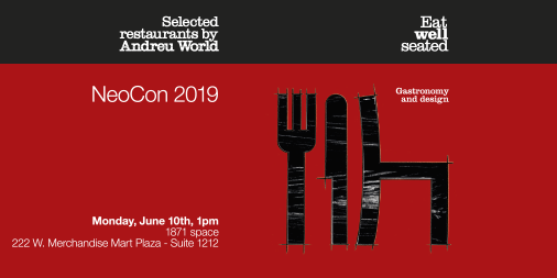 NeoCon_Shows's tweet photo. Join @AndreuWorld for a discussion about the profound connection between good food &amp; good design with Andreu World’s Jesus Llinares, RPM Restaurants' Chef Doug Psaltis, @GenslerChicago  Todd Heiser, and Simeone Deary’s Sara Talleux. Limited capacity. RSVP: https://t.co/0JibQKe85a https://t.co/kW2mzdn2g4