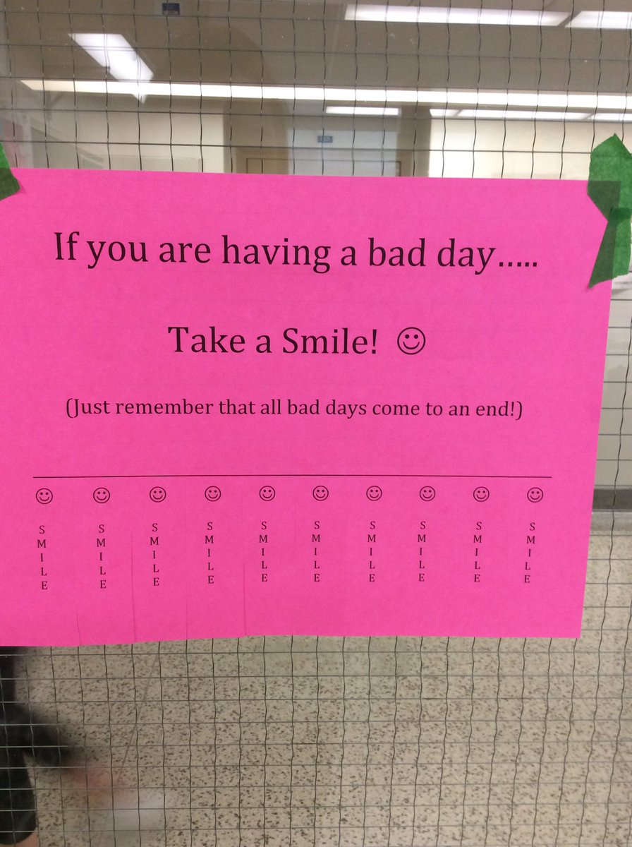 Ms_Rodopoulos's tweet photo. I saw this in my community, and thought that it was sweet....so I re-created it to share @foresthillci this morning. It seems to be popular. π#wellness @tdsb #smile #YouAreNotAlone @tdsb #CommunityInSchool https://t.co/SWtXZD5n2i