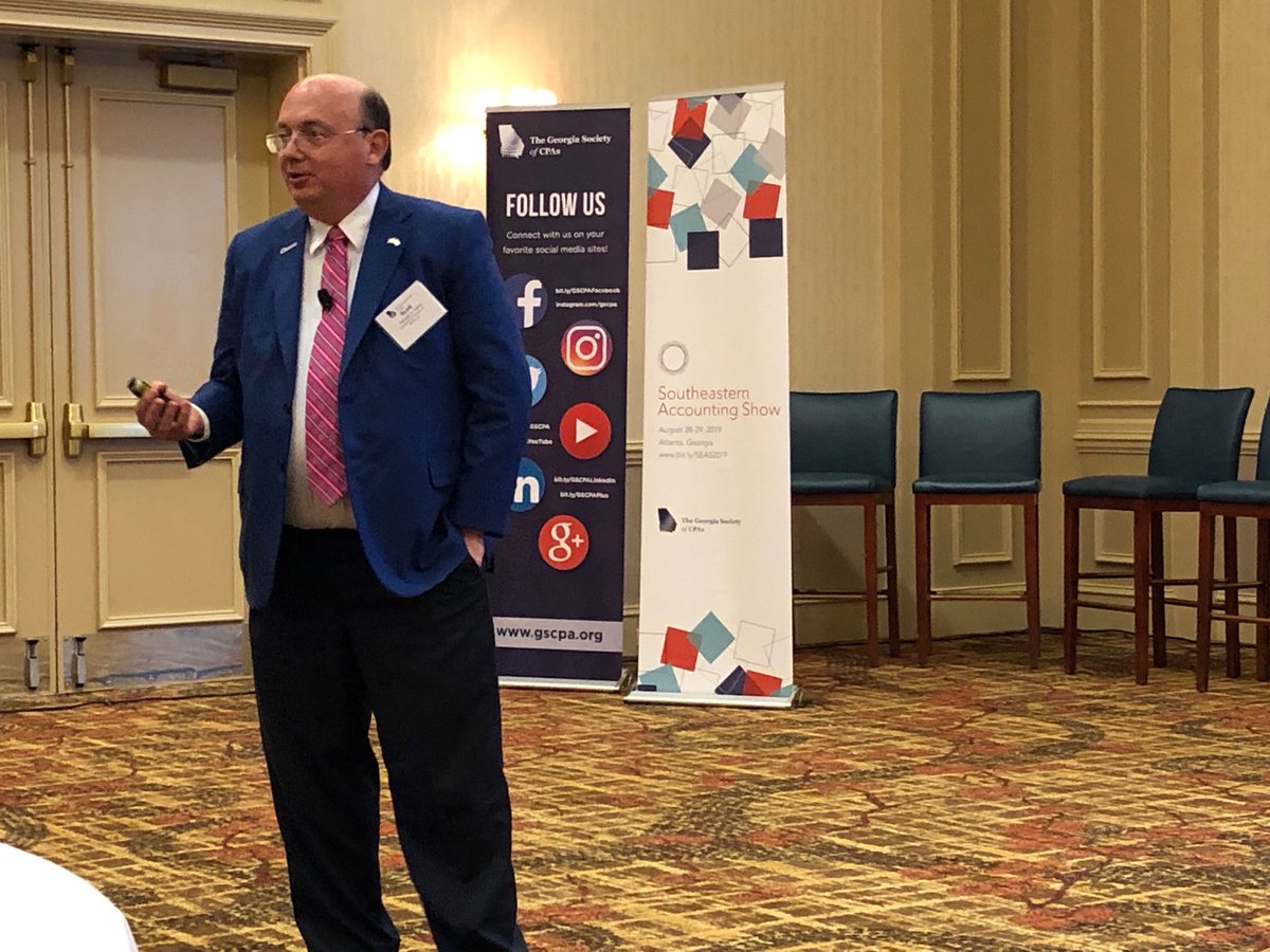 donpcook's tweet photo. ⁦@GSCPA⁩ Chair, Scott Collins, is welcoming Augusta CPAs to the August Member Summit. #gscpa #membersummits #memberslisteningtomembers #helloaugusta https://t.co/X89AuBmFEq