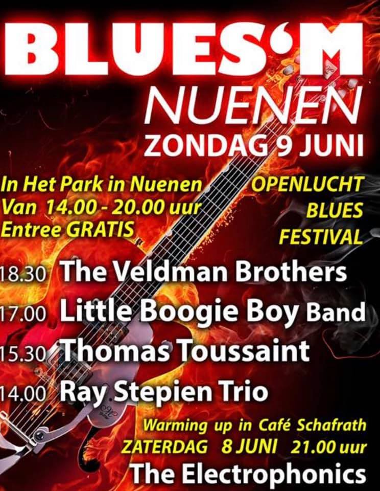 A.s. vrijdag spelen wij <a href="/Bluestime/">Peter Iver Petersen</a> Nunspeet - Cafe de Stoof. Aanvang 22:00 uur. 
Zondag spelen wij @ Blues'M Nuenen 18:30 uur.