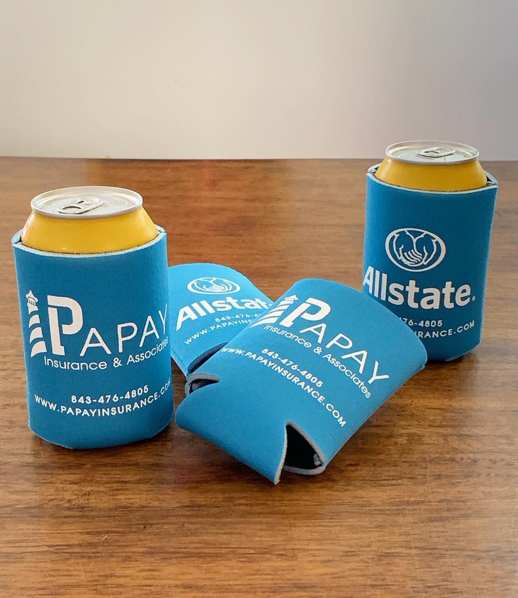KuszmaulDesigns's tweet photo. Koozies for @PapayInsurance are finished! Love the way these turned out. https://t.co/yWEzbKPOZG