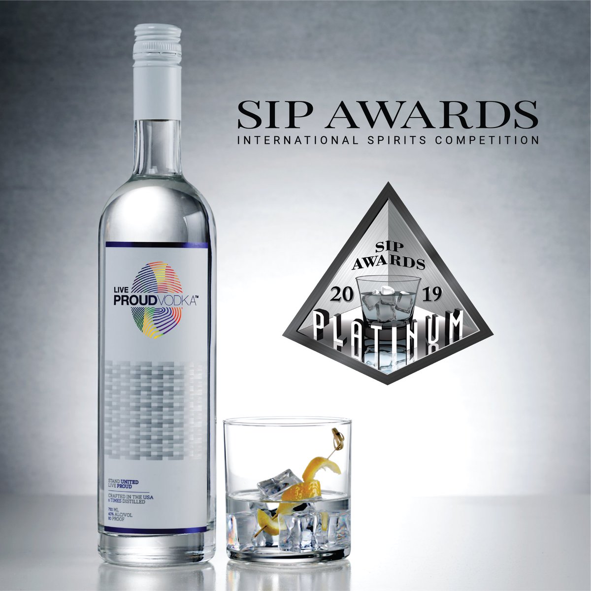 LiveProudVodka's tweet photo. TBT - to last week when we won a PLATINUM medal in the SIP Awards our very first competition!@sipawards @behindthesip #smoothvodka #vodka #awardwinning #giveback https://t.co/68WOXtsWH0