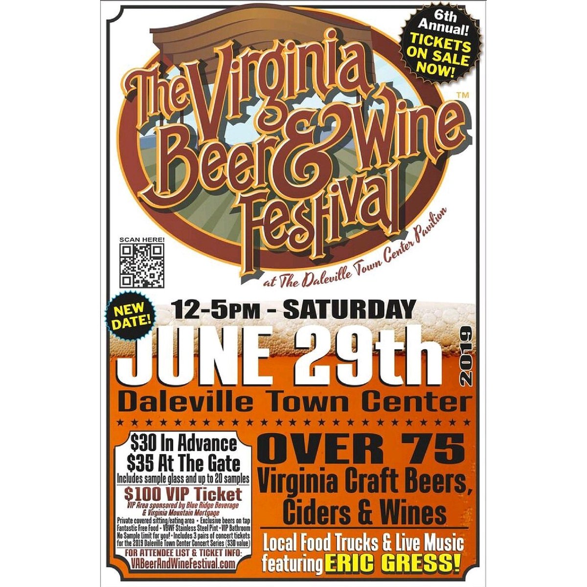 [POSTPONED until 6/29] There is a lot of rain coming our way this weekend so the Virginia Beer &amp; Wine Festival will be pushed back 3 weeks to June 29th!  If you already purchased your tickets, they are still good for 6/29.  See you then!
#beerfestival #craftbeer #vabeer #vawine