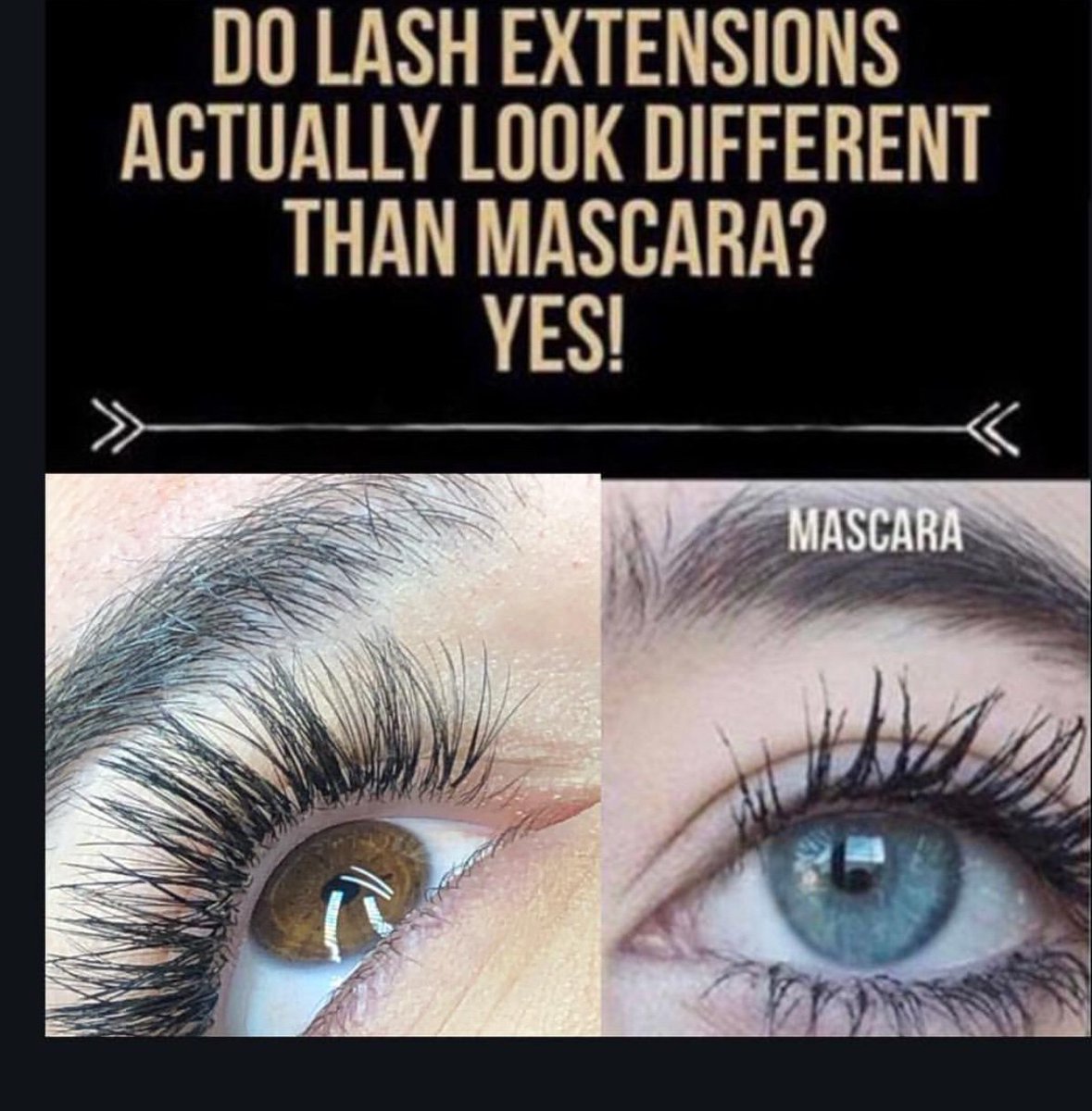 Facts 😊 
No clumps, no lumps and no worries 💋 
.
.
Which do you prefer?
.
.
.
.
.
.
.
.
#classicsetlashes #lashstylist #lashartist #texaslashes #texarkanalashextensions #txklashartist #lashmemes #mascaravslashextensions