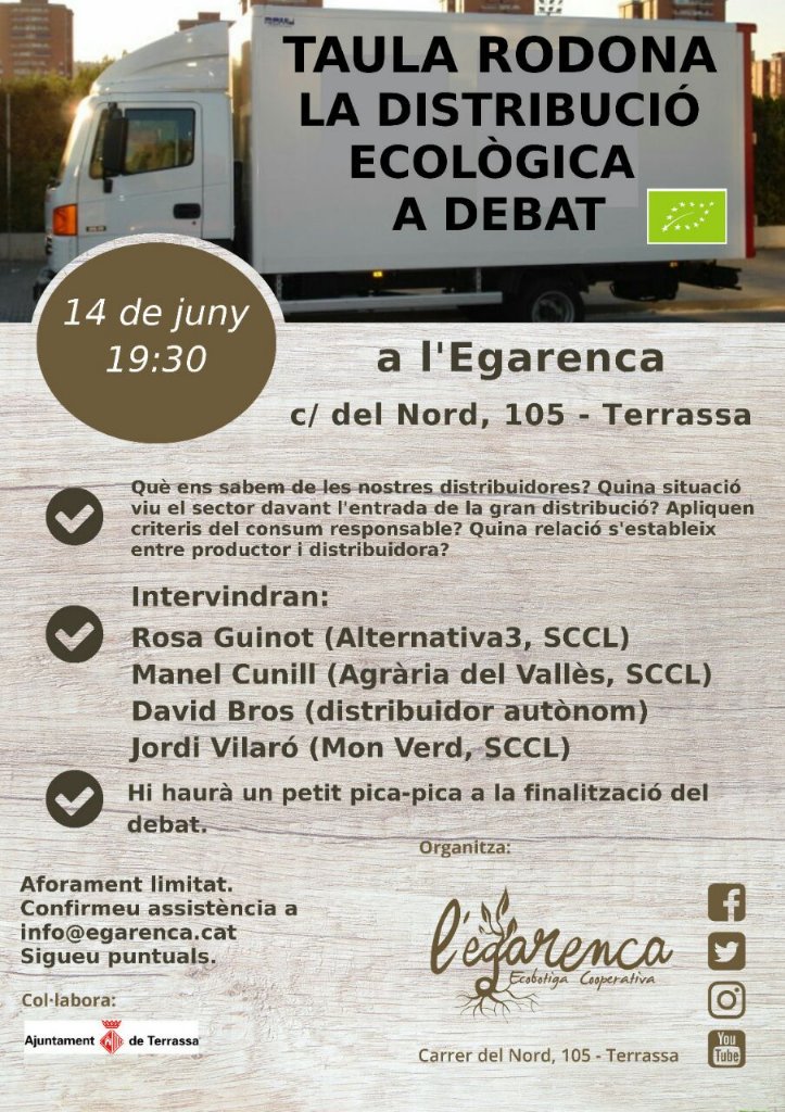 GERMINALCOOP's tweet photo. Taula rodona: la distribució ecològica a debat https://t.co/bgoJbOEx8c