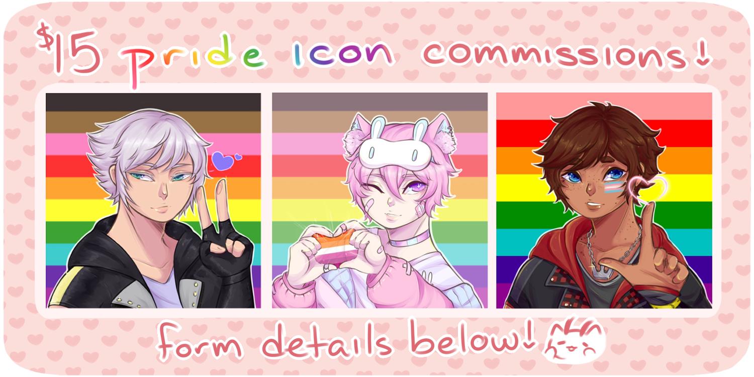 $15 pride icon commissions! by moonilymoth on DeviantArt