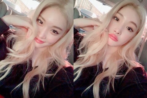 chunghaarchive's tweet photo. SHES BLONDE https://t.co/ncdXdyfIxt