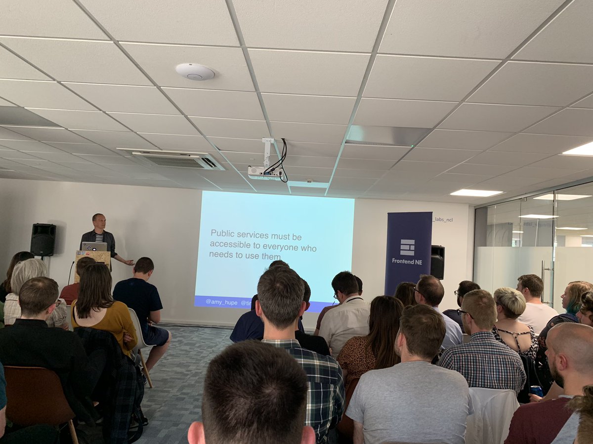 abbott567's tweet image. “Accessibility is a lot more cost effective if you build it in from the start” - @timpaul 
#frontendne