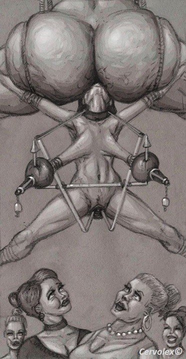 Drawing Nipple Bondage | BDSM Fetish