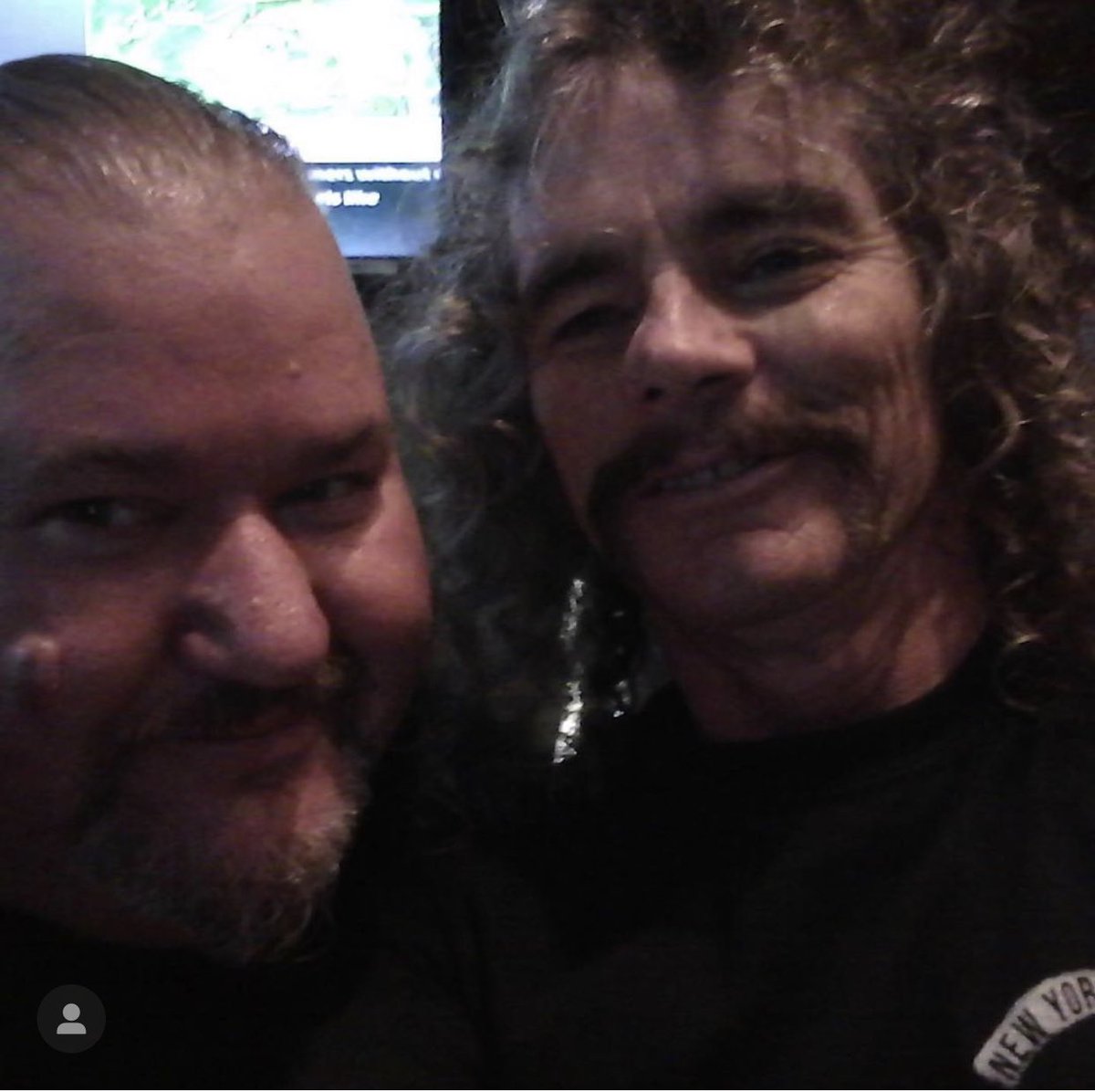OverkillBand's tweet photo. Thrashback Thursday! Big E with BB. Still doesn’t seem real that he’s no longer with us. 💚🖤 https://t.co/9RSegiusPI