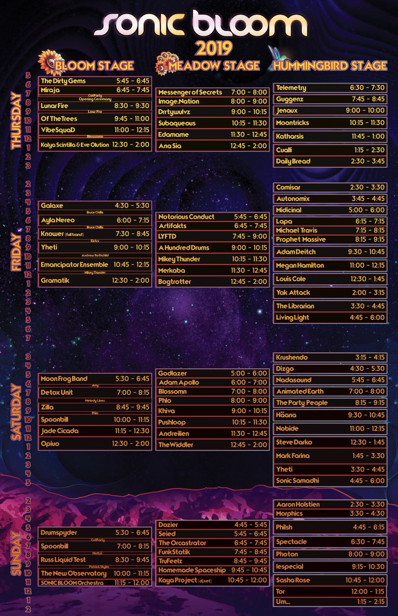 patrick_skyler's tweet image. @SONIC_BLOOM schedule is live! catch me sunday night on the main stage after @russliquid #bassmusic #glitchhop #themilehighsoundmovement