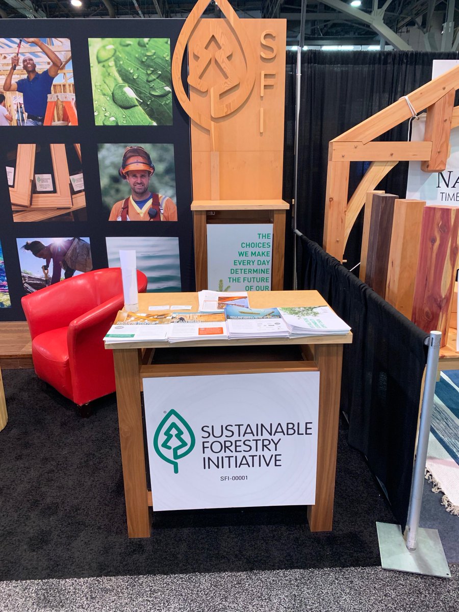 sfiprogram's tweet photo. At #AIA #A19CON? Stop by booth #4249 and learn more about #SFI and why using wood products from responsibly managed #forests is key to green building projects. #ForestsAreTheAnswer #BuildWithWood #ForestProud https://t.co/CzNVGqHBPh