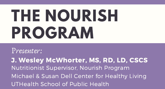 msdcenter's tweet photo. The #Texas Society for Public Health Education (#TSOPHE) is hosting a webinar about @UTHealth's Nourish Program, led by our very own Wes McHorter! To register for the webinar on June 11th, follow the link --> https://t.co/542wqqy4Mk https://t.co/9hEZTtOz8S