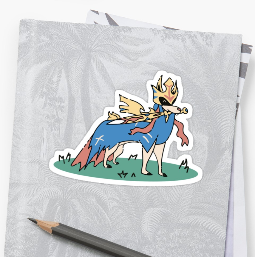 Boy_Mahoy's tweet photo. I made a Twitter thing! Here I'll be posting m'art and doing things I probably shouldn't be doing.😄

To commemorate this grand opening, here's a thing I did for Pokemon Sword!
.
(Available on Redbubble)
.
#Zacian #PokemonSwordandShield #pokemonfanart #pkmn #Stickers #newtwitter https://t.co/GUhiXkCaC2
