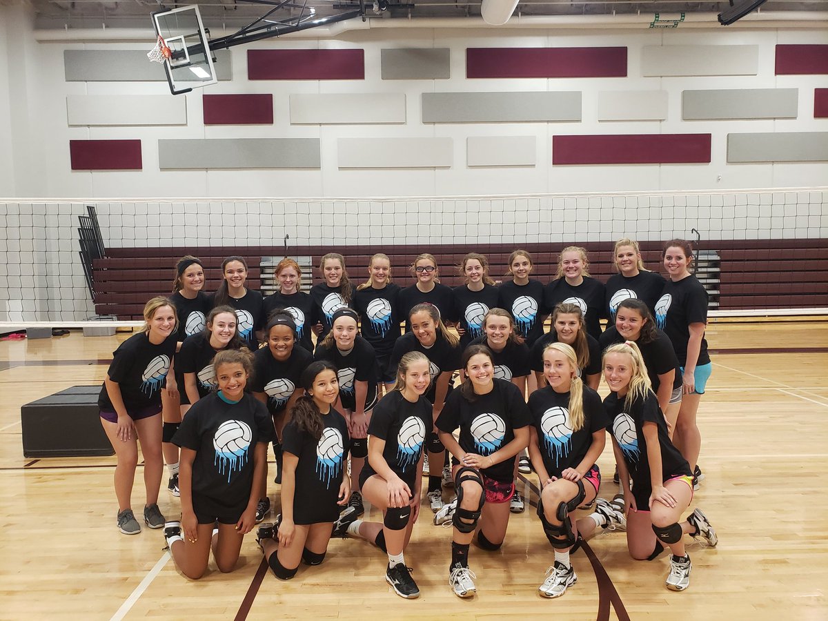 Proud of these girls and others not pictured who worked hard this week! Improving everyday! 🏐❤️