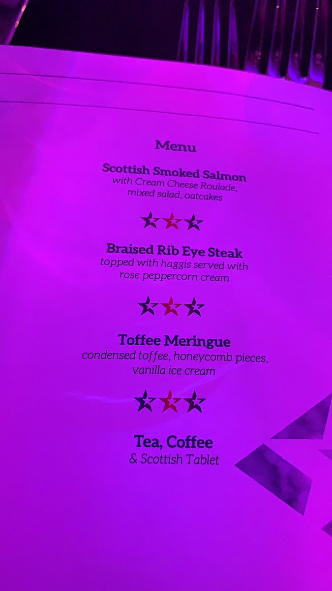 Fantastic menu tonight #ERBA19