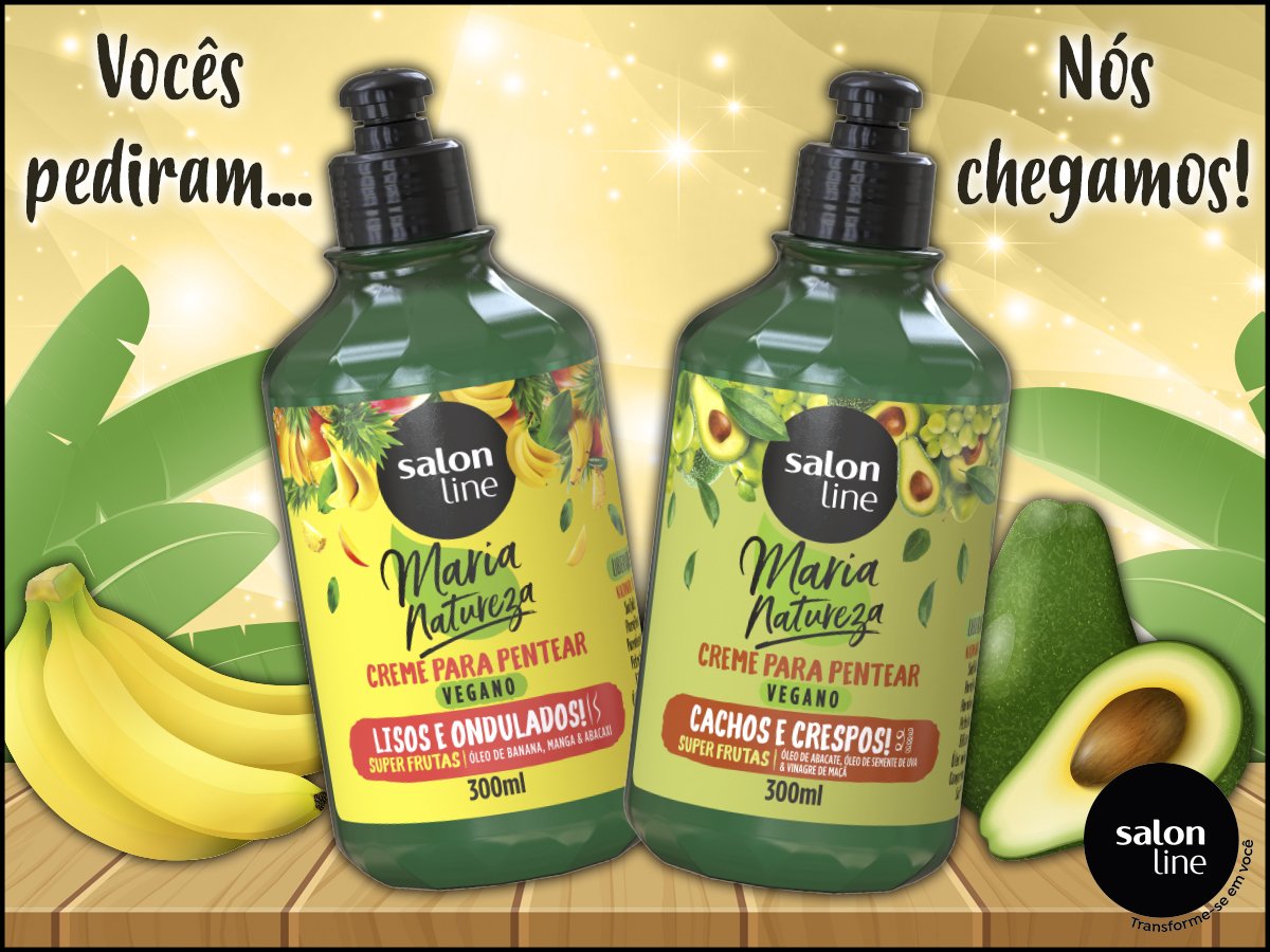SalonLineBrasil's tweet photo. @sadbigtrash Mana, impossível resistir a essas belezinhas! 🍌🥑❤😍
A "Maria Natureza" é sucesso atrás de sucesso, temos certeza que você irá adorar este lançamento sensacional! 💞 #PartiuExperimentar
Beijos 😘😘 https://t.co/1TMDACp7U6